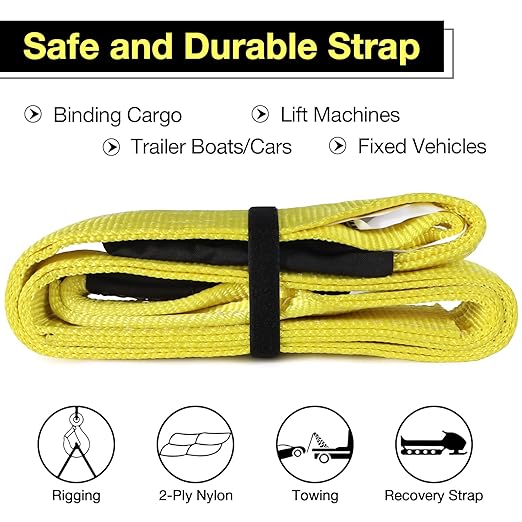 Lift Sling Straps,3" x 6' Heavy Duty Flat Eye Lifting Sling Straps, Web Slings Strap for Fitness, Wearing Guard, Moving Furniture, Rigging Equipment 9000 Vertical, 7300 Choker, 18000 Basket