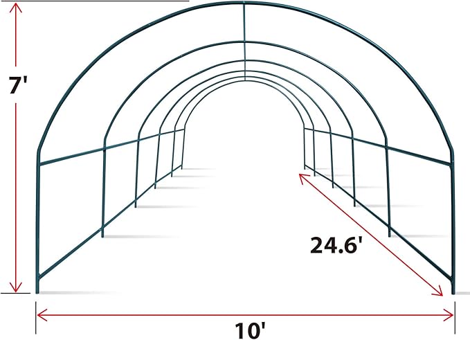 YardGrow Large Garden Support Arch Frame Climbing Plant Arch Arbor for Various Climbing Plant Roses Vines Birthday Wedding Party Decoration Pergola Frame (24.6' x 10' x 7')