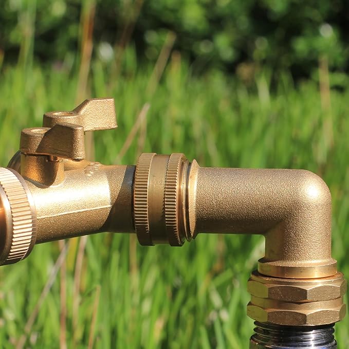 90 degree hose elbow Brass Full Flow Elbow Connector 3/4" Solid Brass Elbow Adapter (90 degrees,10 PCS)