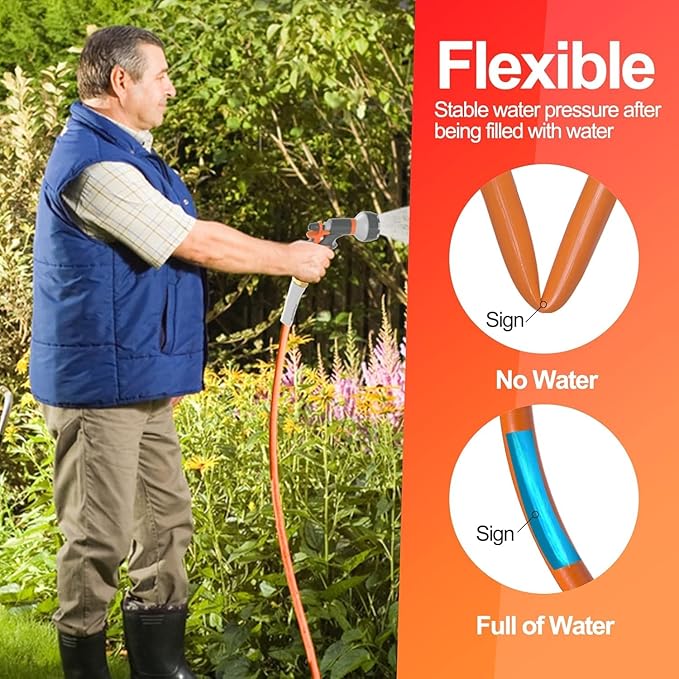 SPECILITE Garden Water Hose 10 ft x 3/4 in with Female to Female Connector, Small Leader Hose for Hose Reel, Heavy Duty, Flexible & Lightweight, Water Pipe, Outdoor Water Hose Extension Adapter