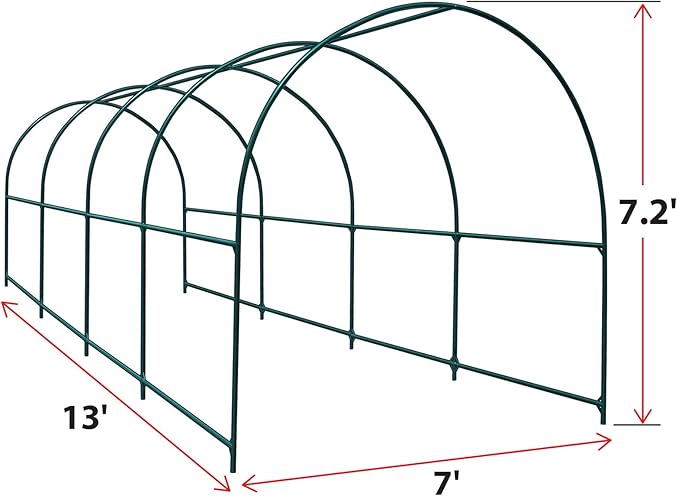YardGrow Large Garden Support Arch Frame Climbing Plant Arch Arbor for Various Roses Vines Birthday Wedding Party Decoration Pergola Frame (13 x 7 x 7.2ft)