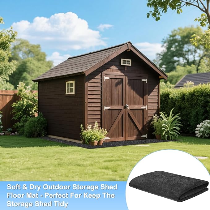 3MM Thickened Outdoor Storage Shed Mat, 5 x 3 FT Garage Floor Mats with Reusable, Washable, Non Slip, Durable for Protects Garage Floors/Driveways/Entrance Doors/Deck [Gray]