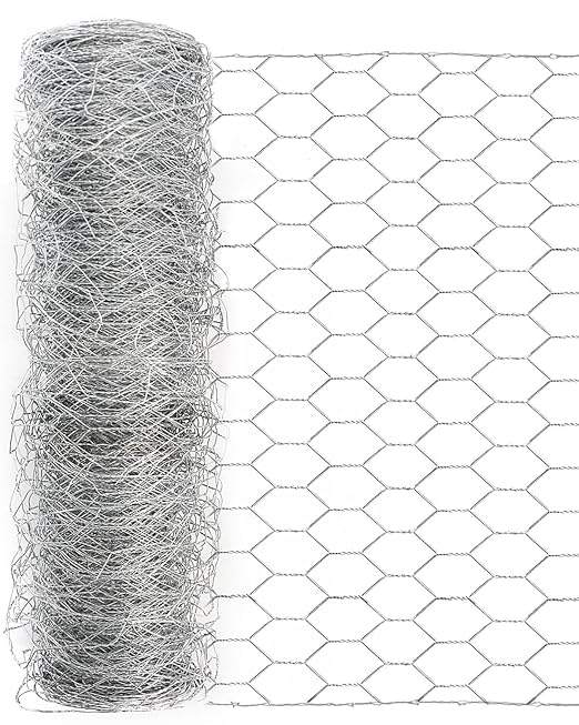 Garden Poultry Chicken Wire Netting - 36 '' × 150 ' Garden Fence Animal Barrier, Chicken Wire for Crafts, 1 inch Mesh Poultry Netting Fence, Pet/Rabbit/Chicken Wire Fencing