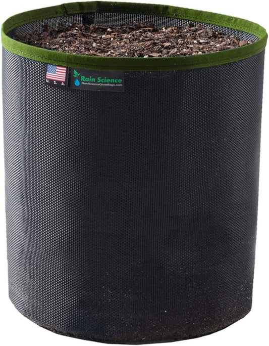 Grow Bag 1 Gallon, Planting Pots - Colorful Plant Grow Bags Pots Gardening Vegetable - Air Pruning Mesh Fabric Plant Container - (Black/ODGreen)