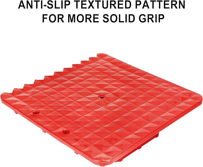 Seven Sparta Off-Road Base Compatible with Hi Lift Jack PP Pad to Alleviate Jack Hoisting Sinkage (Red)