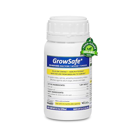 GrowSafe Bio-Pesticide, Organic and Natural Miticide, Fungicide and Insecticide (8.5 fl.oz)