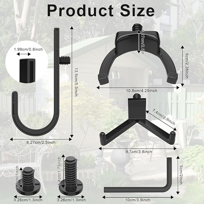 23 Piece Shed Storage Hooks Kit, Heavy Duty J/U/V Shape Tool Hangers with Screws, Compatible with Suncast, Craftsman Shed Shelves & Accessories