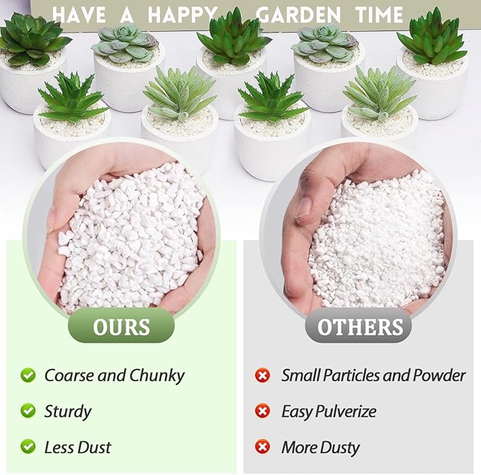 Riare 2 Quarts Organic Perlite for Plants - Horticultural Perlite Soil Amendment for Plants Potting Mix, Natural Chunky Perlite Soil Additive Conditioner Improve Root Growth, Drainage and Ventilation