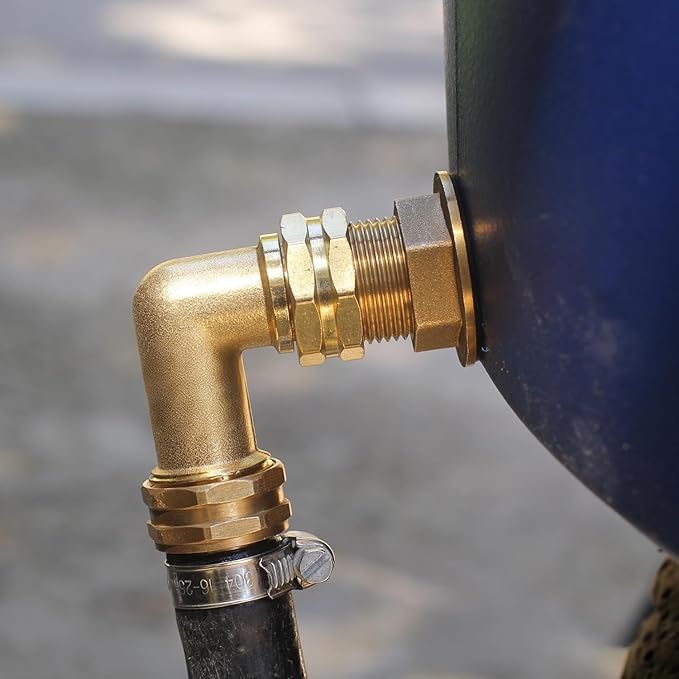 90 degree hose elbow Brass Full Flow Elbow Connector 3/4" Solid Brass Elbow Adapter (90 degrees,10 PCS)