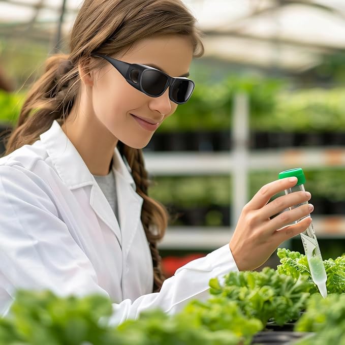 Indoor Hydroponics Grow Room Glasses with UV Protection for HPS, MH, LED Grow Lights (5 Pack)