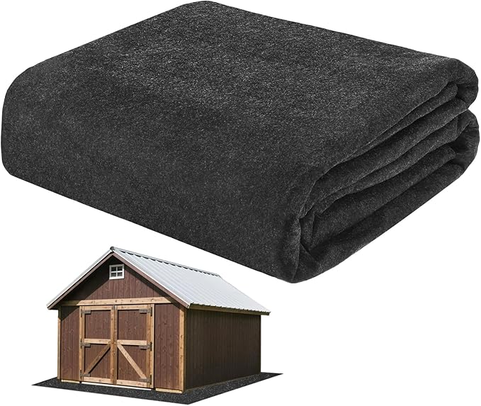3MM Thickened Outdoor Storage Shed Mat, 12.2 x 10.2 FT Garage Floor Mats with Reusable, Washable, Non Slip, Durable for Protects Garage Floors/Driveways/Entrance Doors/Deck [Gray]