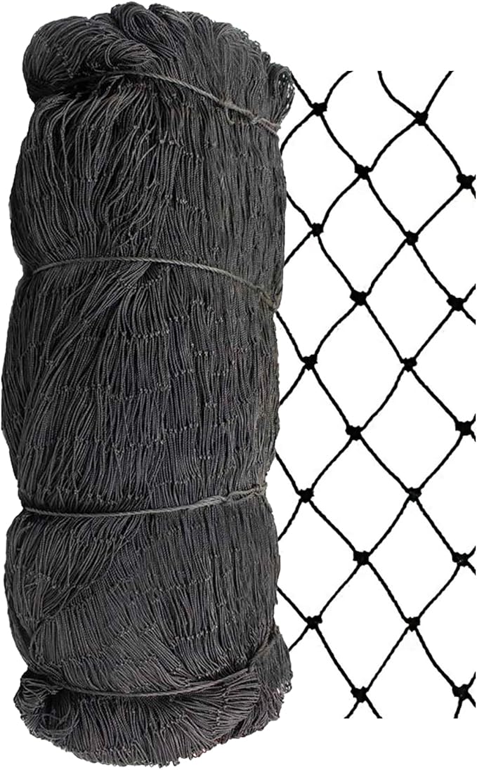 Stromberg’s 2” Mesh Heavy Duty Knotted Aviary Netting, UV Resistant Polyethylene Fiber for Game Birds, Pheasants & Poultry, 85 Lbs Break Strength Durable Against Weather and Predators, Size 25' x 100'