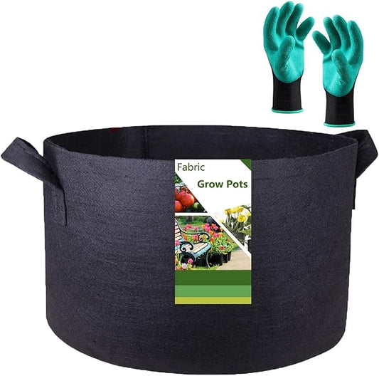 400 Gallon Large Raised Garden Bed Bag (70x24 inch) Big Garden Bag Sturdy Plant Grow Bag for Tomato,Potato Planter,Herb Veggies Planter Bag,Flower Bed,Yard Waste Bag,Lawn Debris Bag,Leaf Bag W/ Gloves