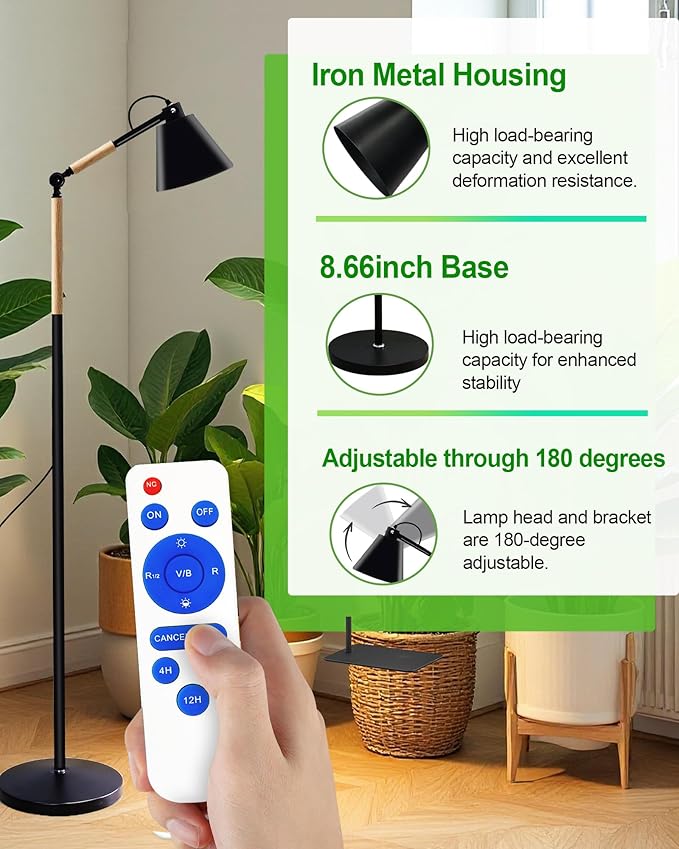 Standing Plant Grow Light, LED Growing Light Full Spectrum for Indoor Plants，4/8/12H Timer, Flow Grow Light for Tall Large Indoor Plants