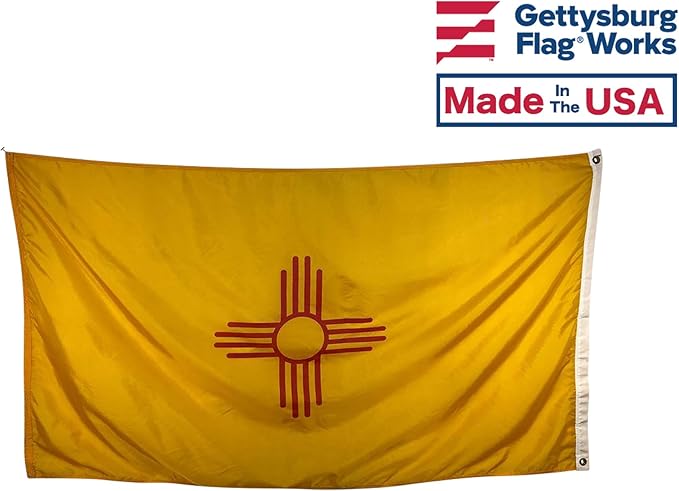 6x10' New Mexico State Flag - All Weather Nylon & Reinforced Fly End Stitching - Made in the USA