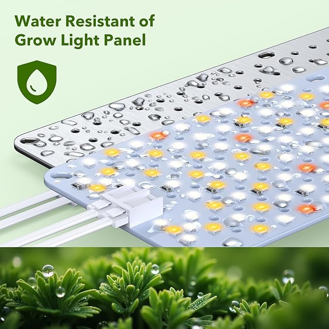 Full Spectrum 1920 LEDs Grow Lights, 100W Plant Grow Lights for Indoor Plants with Daisy Chain Function, Sunlike Spectrum,4/8/12/16/20H Timer for Seed Starting(Pack10)