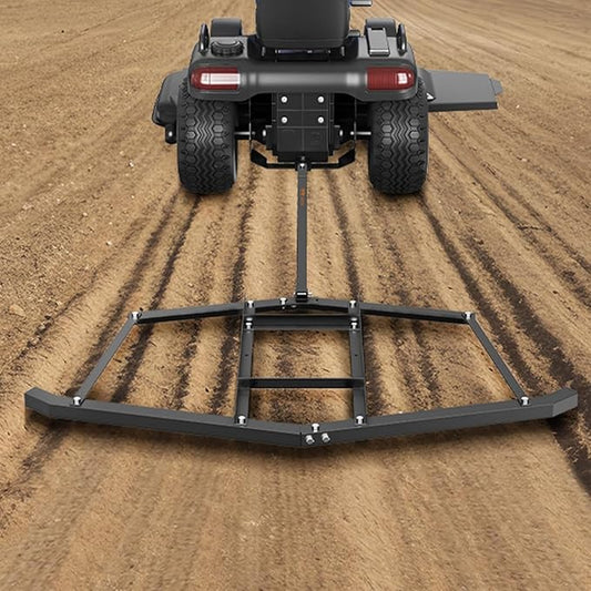Driveway Drag, 66" Width Drag Harrow with Adjustable Bars & Pin Hitch, Support Up to 50 Lbs, Heavy Duty Steel Tow Behind Drags Harrow for Most ATVs, UTVs, Driveway Graders, Garden Lawn Tractors
