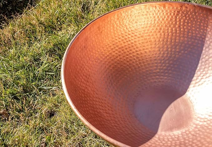Nutshell Stores Hand Hammered Copper Basin - 30 Inch