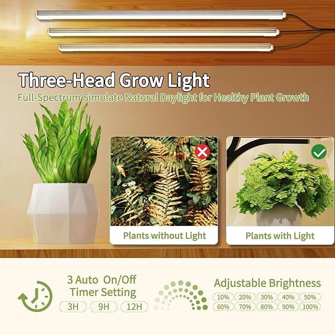 Plant Stand Indoor, 8-Tiered Corner Plant Rack Indoor with grow light, 61.42" metal Plant display shelves, Tree-Shaped Flower Ladder for Home, Patio, Living room
