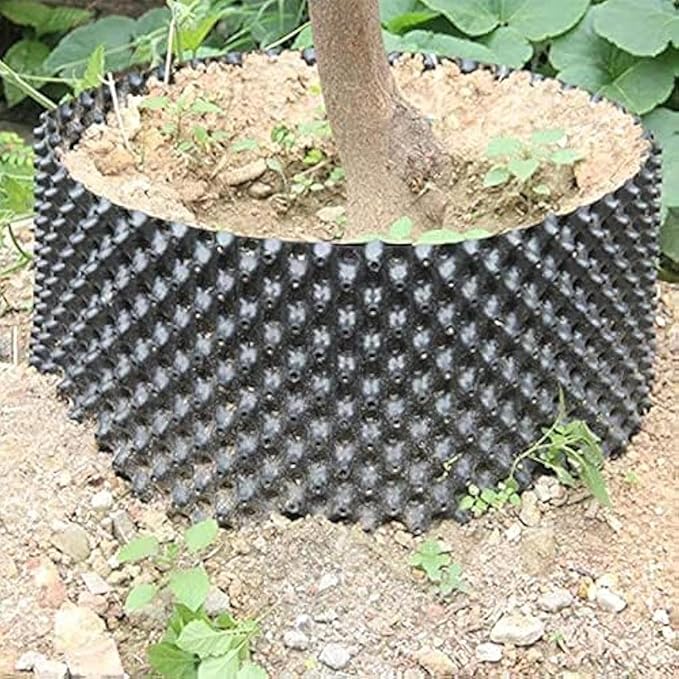 25 Gallon Air Pruning Containers 5-Pack, 100 Liter 20" X 20" D/H Special Packing Interlocked Large Air Root Pruning Planters for Big Tree Grow Outdoor(5 Pack 26 Gallon), Black