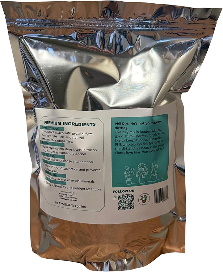Phil Dirt – Premium Houseplant Potting Mix, 1 Gallon Bag