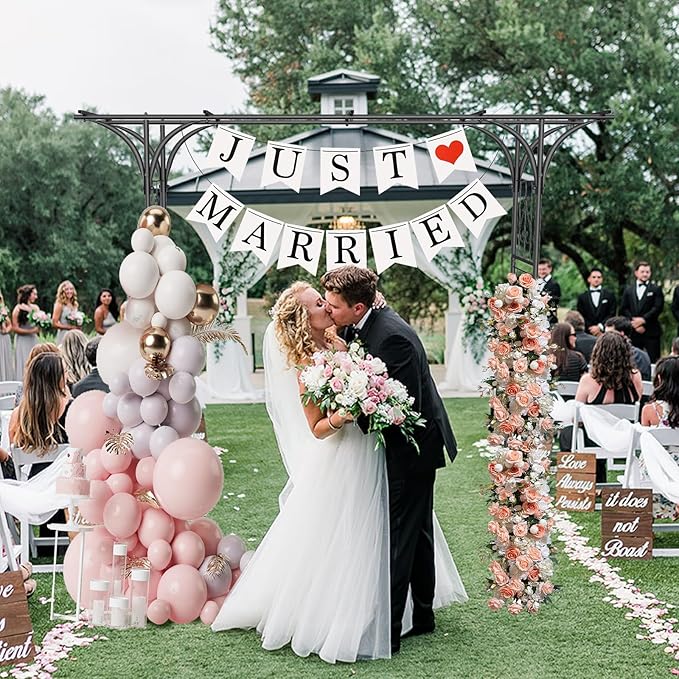 Garden Arch Trellis 7FT Wedding Arch Backdrop Stand,Metal Garden Arbor Trellis for Plant Climbing Outdoor, Plant Arch with Anchored Pile, Flower Arch Stand Balloon Decor,Archway Pergola