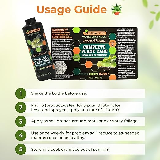 Complete Plant Care Liquid Soil Conditioner – Improve Lawn & Garden Health - Versatile Soil Conditioner for Lawns & Gardens - Simple Lawn and Garden Solutions - 1 Qt.