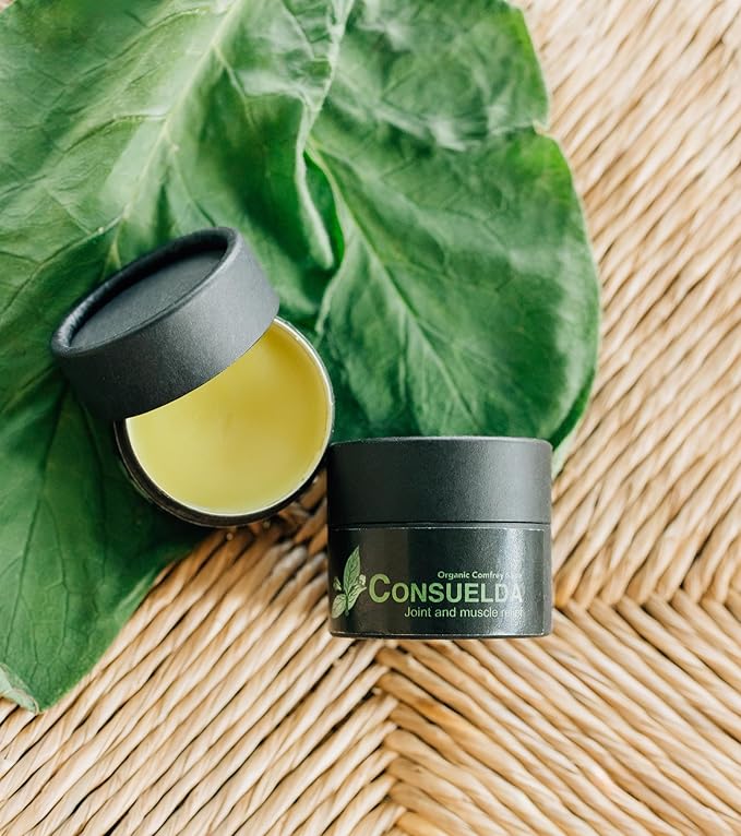 Comfrey Salve, Hand Crafted, Organic, 2oz, Concentrated Balm for Muscles, Joints and Skin, Made in The USA.