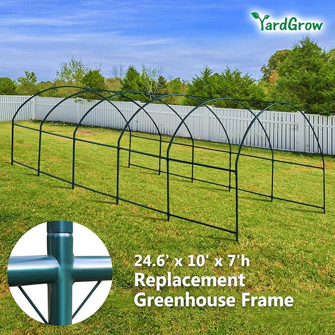 YardGrow Large Garden Support Arch Frame Climbing Plant Arch Arbor for Various Climbing Plant Roses Vines Birthday Wedding Party Decoration Pergola Frame (24.6' x 10' x 7')