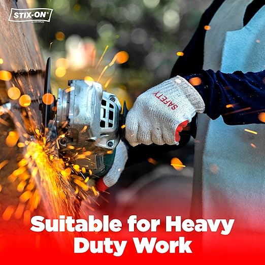SAFETY Non-Slip 300 Pairs Red Latex Cotton Multi-Purpose Work Gloves- Nitrile Dipped & Rubber Palm Coated for a Firm Grip- Heavy Duty Premium-Construction-Moving-Warehouse-Garden-Gloves