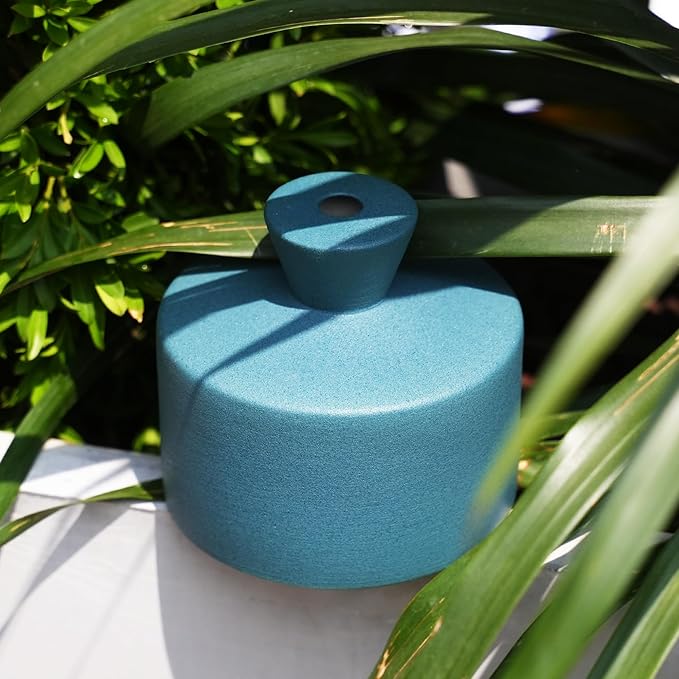 Ceramic Watering Bell, Decorative Watering Can for Plants, Stylish Indoor and Outdoor Watering Pot, Perfect for Home Garden and Office Décor (Green 19 fl oz)