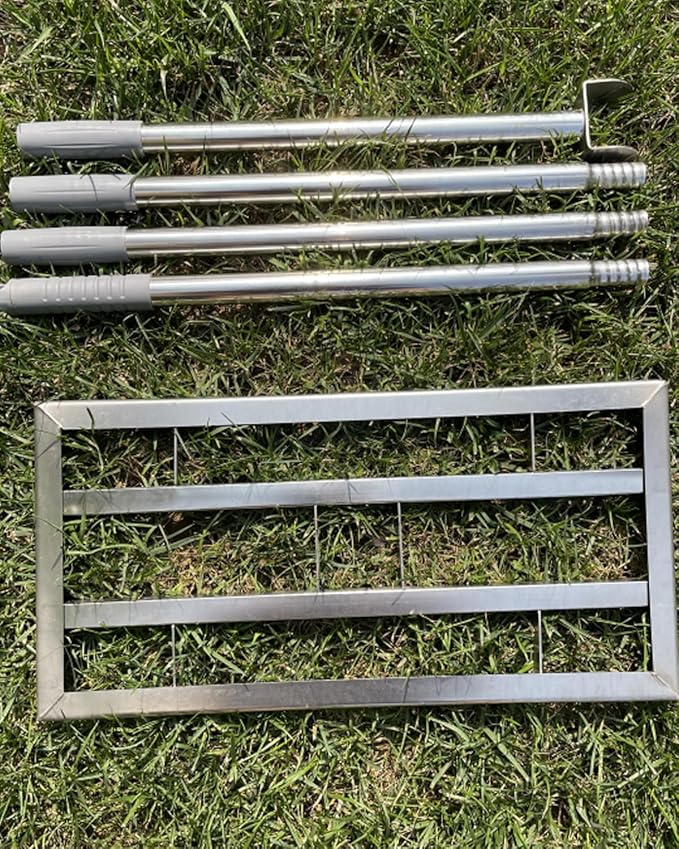 New Updated Lawn Leveling Rake, Lawn Leveler Tool with Double-Sided Design,70'' Adjuatble Stainless Steel Garden Rake, Rustproof Rakes Suitable for Landscaping Golf Course, Sand, Gardens, and Ranch