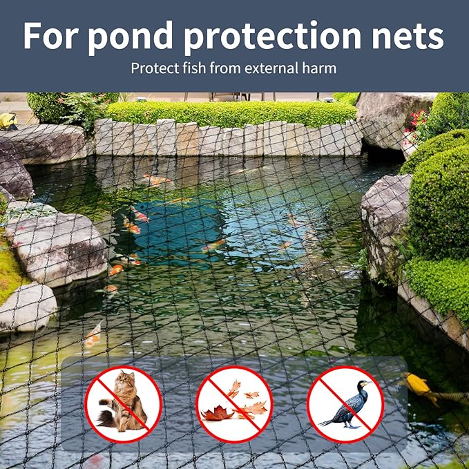 Garden Netting, 15ft x 50ft Black Bird Netting Heavy Duty,Rabbit,Squirrels,Anti Birds,Larger Bees,Deer,Chicken,Cardinals，Animal Fencing for Fruit Tree & Vegetable Garden