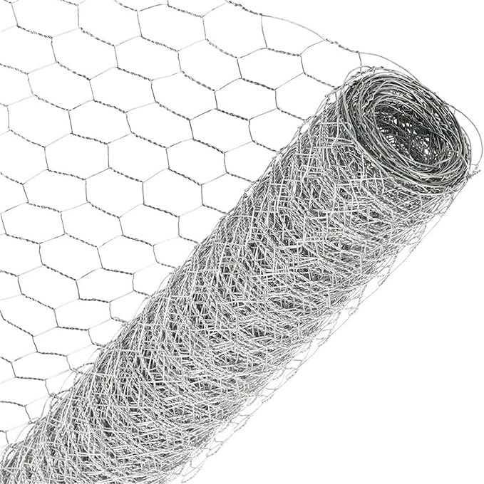 48 in x 150 ft, 2 inch Metal Mesh Pencing, Chicken Wire Fencing, Hexagonal Galvanized Poultry Wire Netting for Chicken, Duck, Goose, Rabbit Fencing