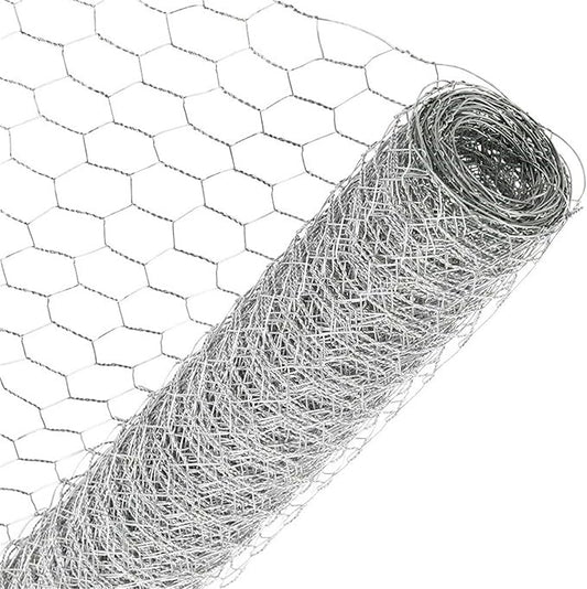 48 in x 150 ft, 2 inch Metal Mesh Pencing, Chicken Wire Fencing, Hexagonal Galvanized Poultry Wire Netting for Chicken, Duck, Goose, Rabbit Fencing