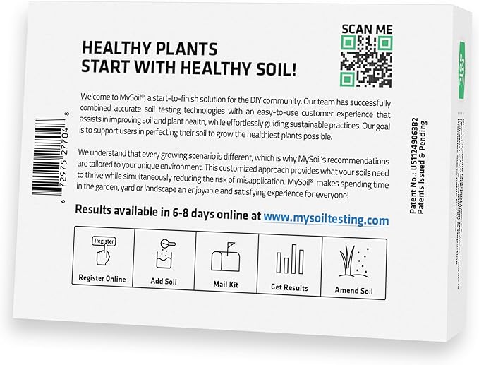 MySoil Test Kit Starter Pack, Unlock Your Lawn & Garden Potential, Complete & Accurate Nutrient and pH Analysis with Recommendations Tailored to Your Soil and Plant Needs | 1 Test Kit + 1 Soil Probe