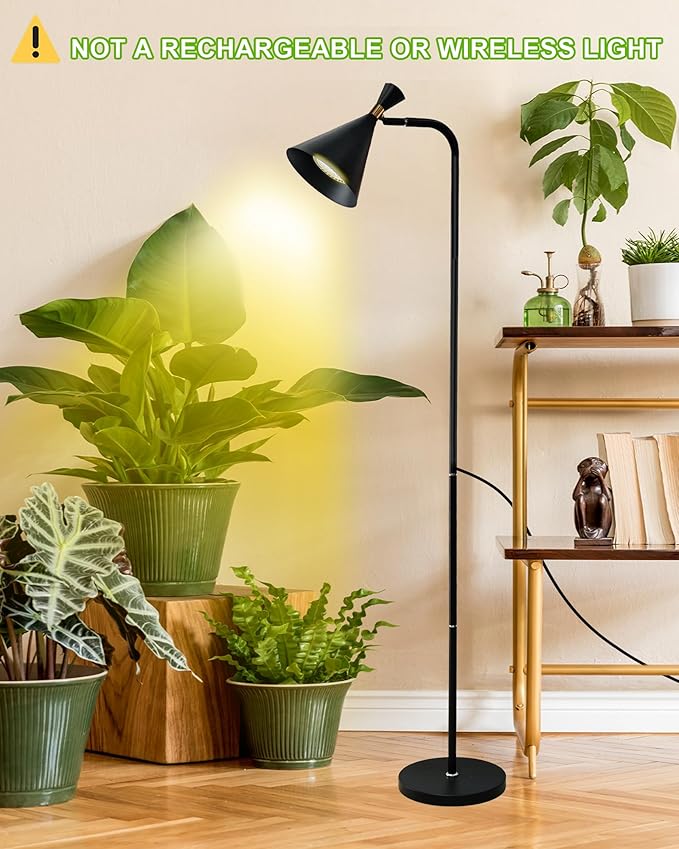 Standing Plant Grow Light, LED Growing Light Full Spectrum for Indoor Plants，4/8/12H Timer, Flow Grow Light for Tall Large Indoor Plants