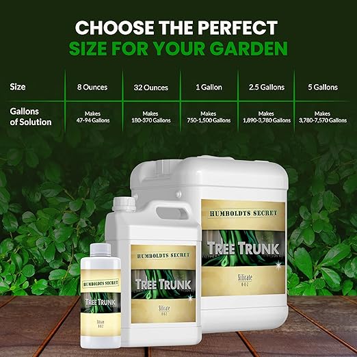 Humboldts Secret Tree Trunk | Potassium Silicate Additive | Liquid Fertilizer for Thicker Stalks, Stress Resistance & Branch Development | Indoor & Outdoor Plant Food, Hydroponic Nutrients, 8 Ounce