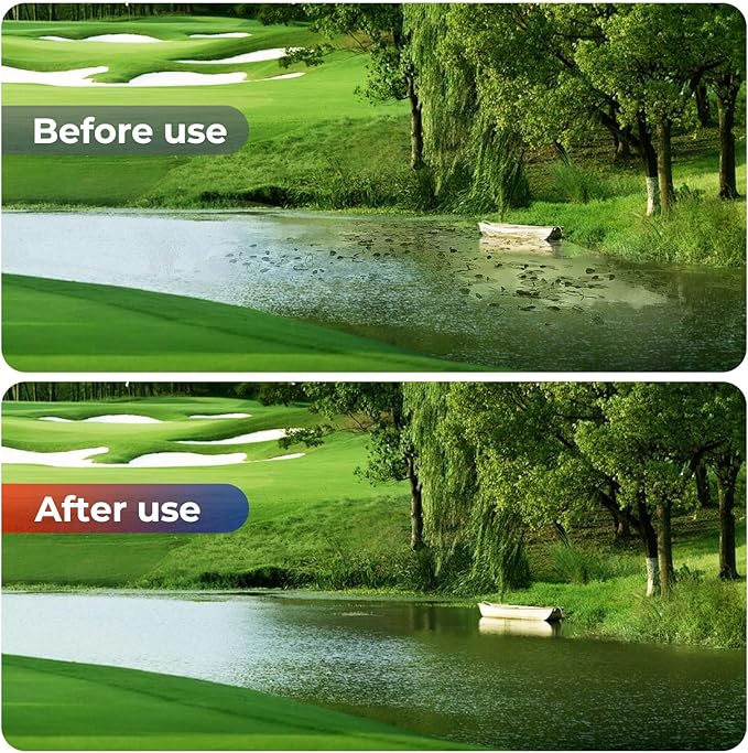 40" Extra-Large Heavy Duty Lake Weed Rake for Ponds with 11" Long Plastic Tines, 11ft Commercial-Grade Aquatic Weed Removal Tool, Deep Water Weed Cleaner for Large Aeras, Ergonomic Handle.