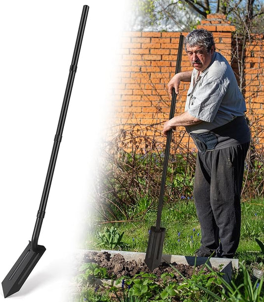 Trench Shovel, 4-Inch Trenching Shovel, Trenching V-Spade for Digging - 56 Inches Trench Digger Tool