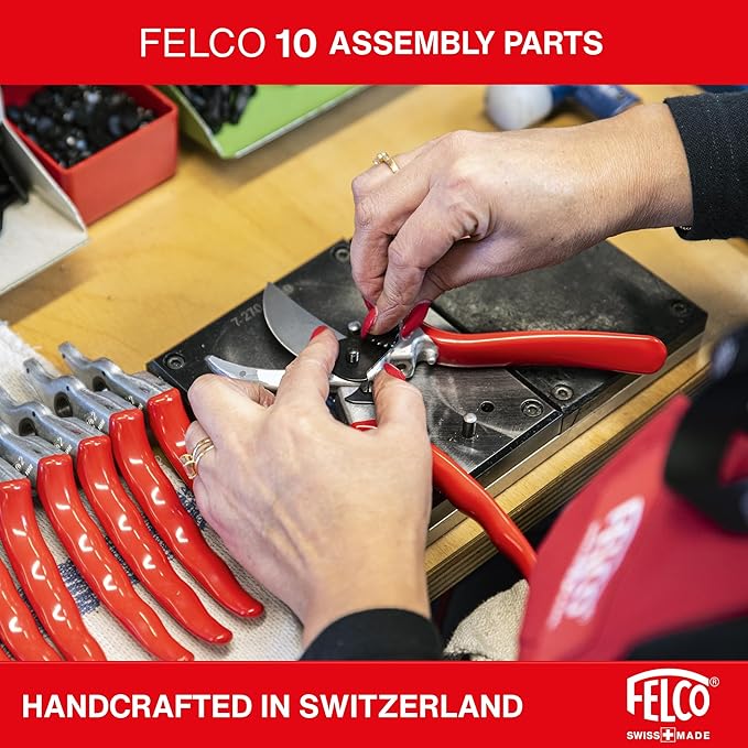 Felco F10 Pruning Shears – 8.3" Swiss-Made Left-Handed Garden Clippers with 25mm Cutting Capacity | Hand Pruners for Gardening | Garden Tool Cutter with Precision Bypass Blade, Aluminum Handles