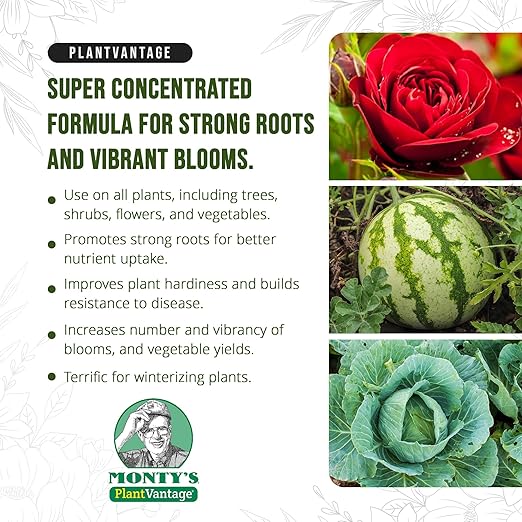 PlantVantage Root & Bloom Fertilizer - Concentrated Liquid Fertilizer for Strong Roots and Big Blooms - Bloom Plant Food for Trees, Shrubs, Flowers and Vegetables - Ideal Soil and Foliar Spray - 16 oz