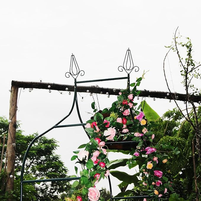 8.3 Ft H x 4.6 Ft W Metal Pergola Arbor for Various Climbing Plant Wedding Garden Arch Bridal Party Decoration Wide Arbor