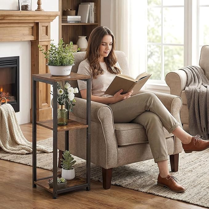 3-Tier Tall Plant Stand Indoor, Corner Plant Stands for Indoor Plants Multiple, Multi-Functional Small Side Table for Living Room, Bedroom, Balcony