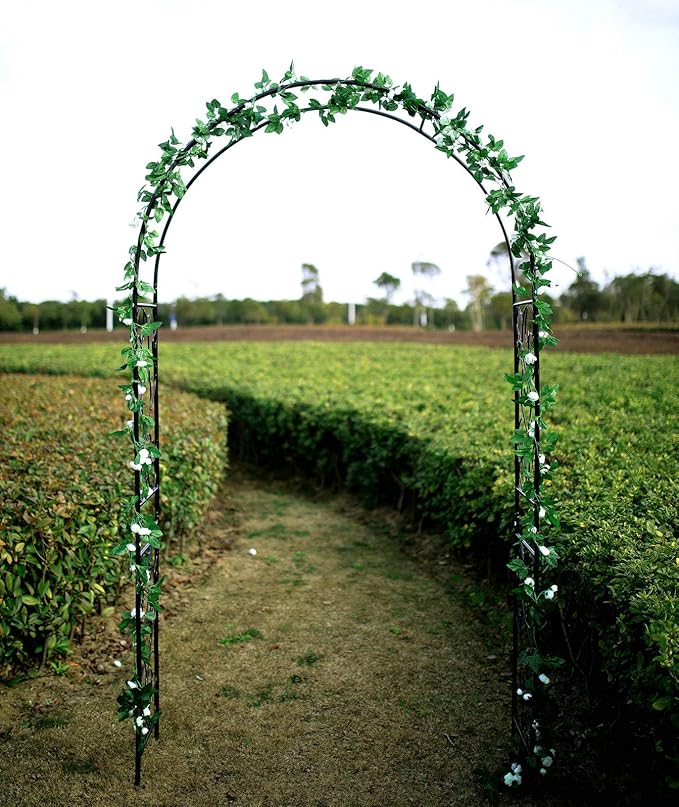 1. GO Steel Garden Arch, 7'5'' High x 3'7'' Wide, Garden Arbor for Various Climbing Plant, Outdoor Garden Lawn Backyard