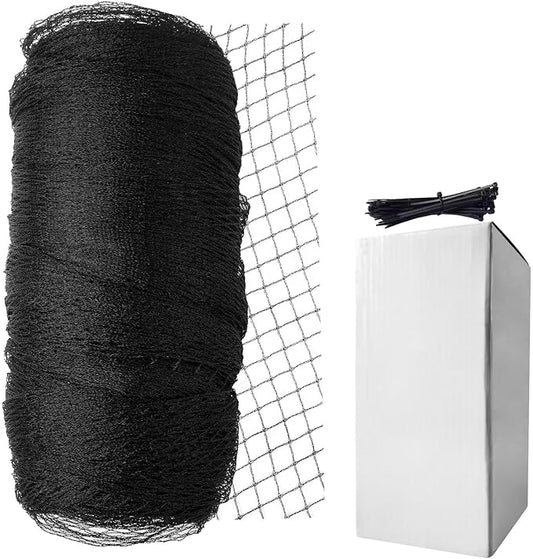 Garden Netting, 7.5ft x 100ft Black Bird Netting Heavy Duty,Rabbit,Squirrels,Anti Birds,Larger Bees,Deer,Chicken,Cardinals，Animal Fencing for Fruit Tree & Vegetable Garden
