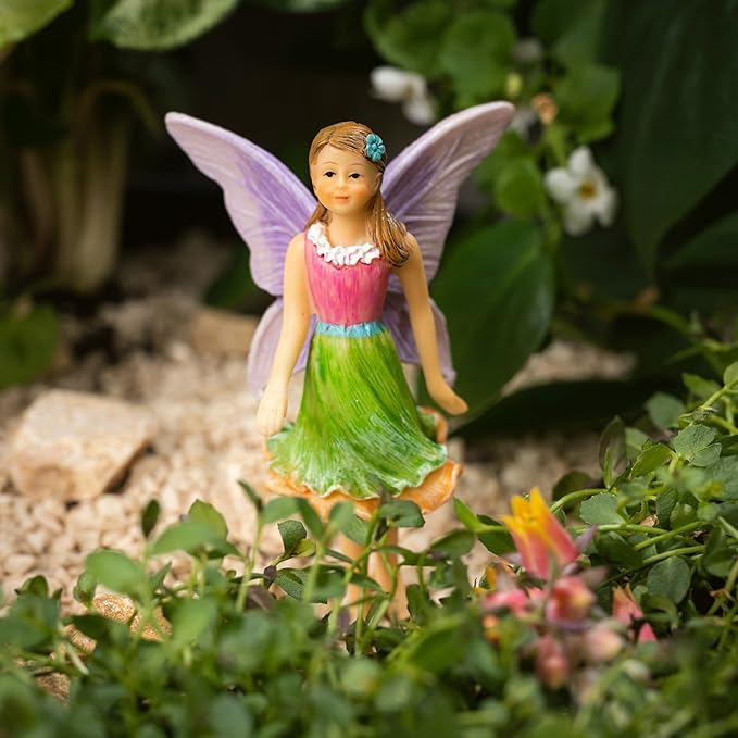 PRETMANNS Fairies for Fairy Garden - Colorful Accessories for an Indoor or Outdoor Miniature Garden - an Adorable Figurine Kit – 3 Pieces