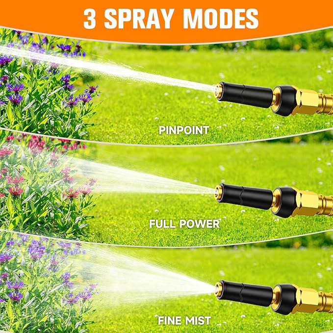 Metal Garden Hose 150 FT - 304 Stainless Steel Water Hose 150 FT - Expandable Short Flexible Garden Hose,no Kink Explosion, no Bite