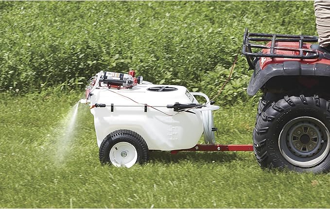 NorthStar Tow-Behind Trailer Boom Broadcast and Spot Sprayer - 21-Gallon Capacity, 2.2 GPM, 12 Volt DC