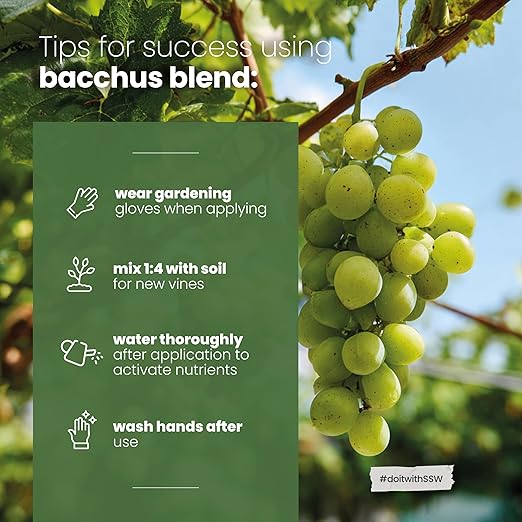 Soil Seed & Water Bacchus Organic Fertilizer for Grapevines – Concentrated Soil Amendment for Vineyards & Grape Fruit Production - OMRI Listed Organic Fertilizer